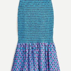 J. Crew Blue and Pink Patterned Women's Skirt NWT